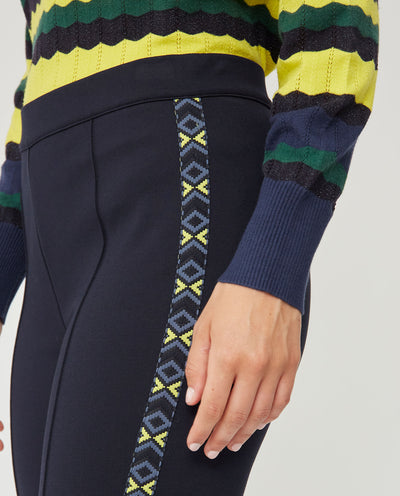 LEGGINGS PITILLO CON FANTASIA EN LATERAL AZUL OSCURO