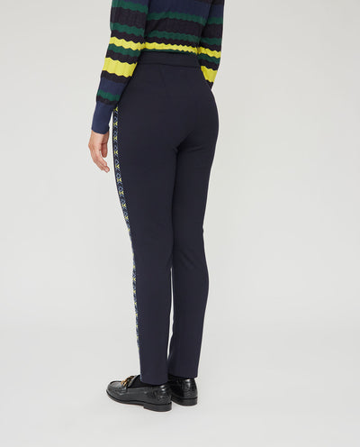 LEGGINGS PITILLO CON FANTASIA EN LATERAL AZUL OSCURO