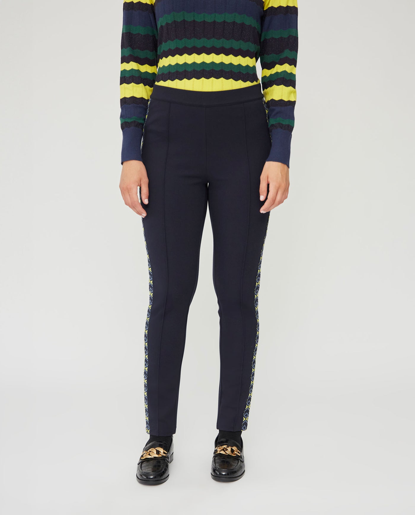 LEGGINGS PITILLO CON FANTASIA EN LATERAL AZUL OSCURO