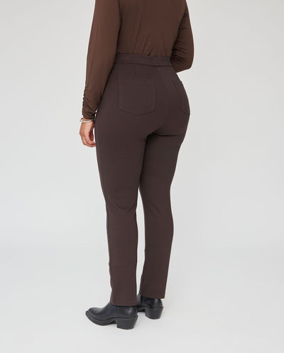 LEGGINS CON FALSOS BOLSILLOS  MARRÓN