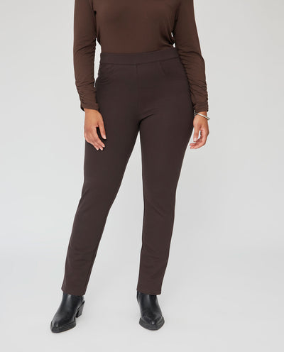 LEGGINS CON FALSOS BOLSILLOS  MARRÓN