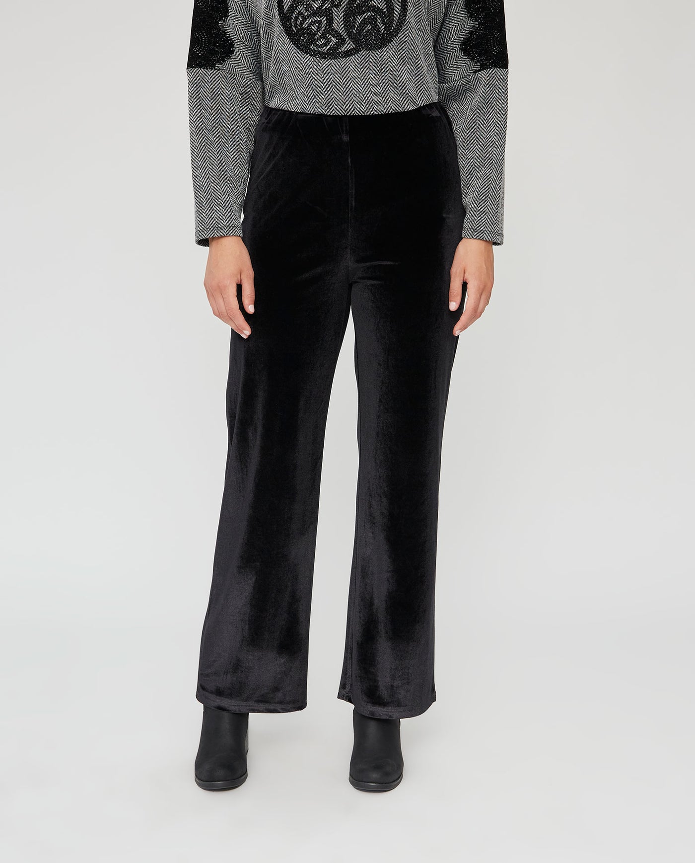 PANTALÓN TERCIOPELO PATA ANCHA GRIS