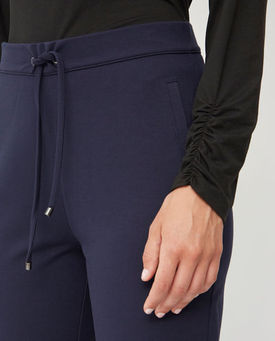 PANTALON DE PUNTO CON CINTURA ELASTICA AZUL OSCURO