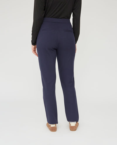 PANTALON DE PUNTO CON CINTURA ELASTICA AZUL OSCURO