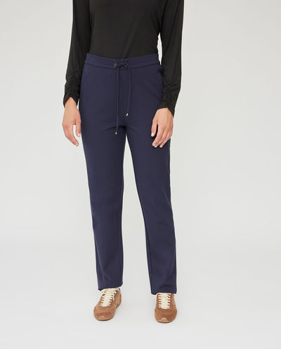 PANTALON DE PUNTO CON CINTURA ELASTICA AZUL OSCURO