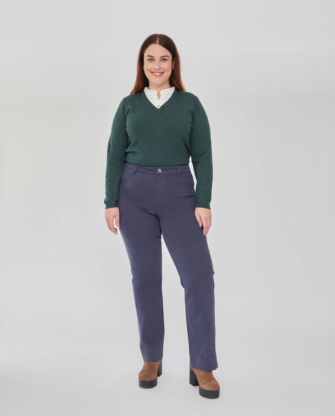 PANTALON DOBLE PESPUNTE EN PERNERA AZUL