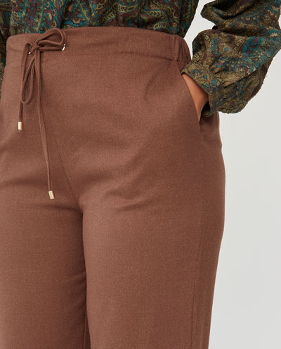 Pantalon Jogger Fluido Marrón