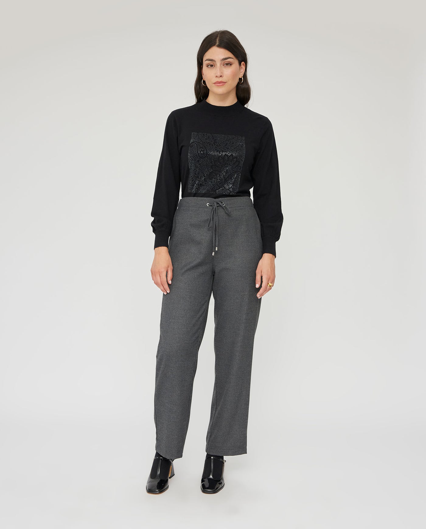PANTALON JOGGER FLUIDO GRIS