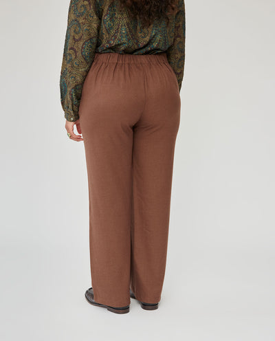Pantalon Jogger Fluido Marrón
