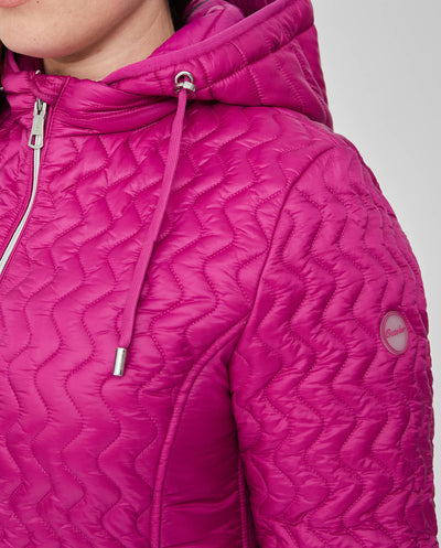 PARKA CAPUCHA DESMONTABLE Y DETALLE PUNTO EN LATERALES MAGENTA