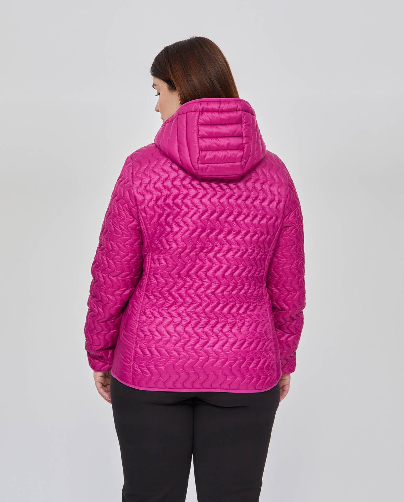 PARKA CAPUCHA DESMONTABLE Y DETALLE PUNTO EN LATERALES MAGENTA