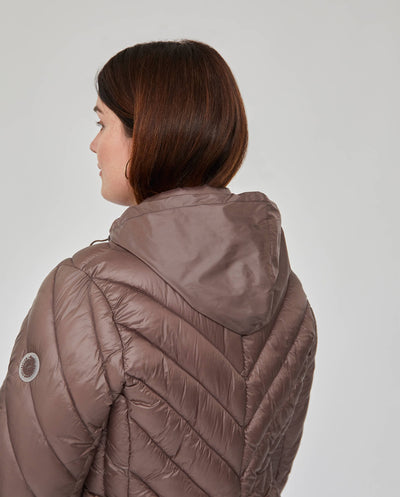 PARKA CORTA MANGA LARGA CON CAPUCHA OCULTA TOPO