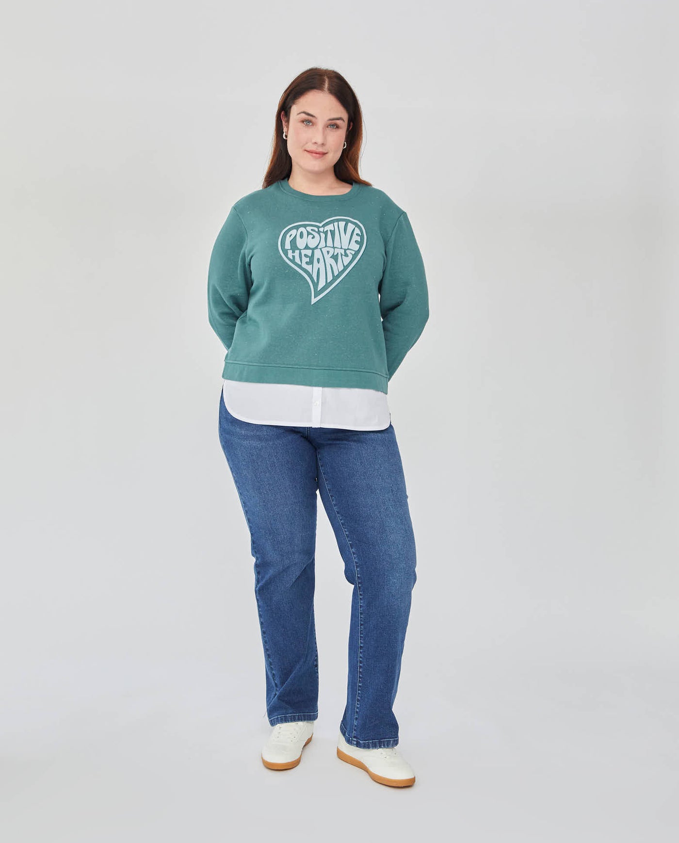 SUDADERA CUELLO REDONDO MANGA LARGA  VERDE