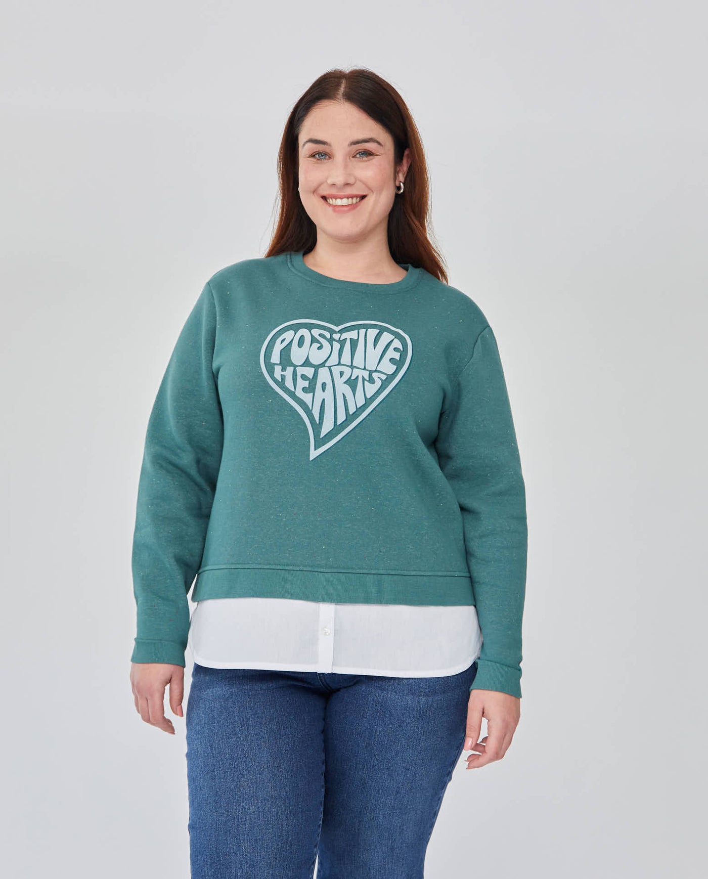 SUDADERA CUELLO REDONDO MANGA LARGA  VERDE
